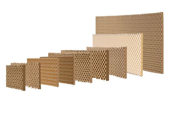 10 - 90mm Ketebalan Normal Paper Honeycomb Core Untuk Membungkus Pintu