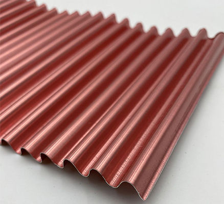 Panel komposit bergelombang aluminium untuk ruangan, panel dinding bergelombang aluminium