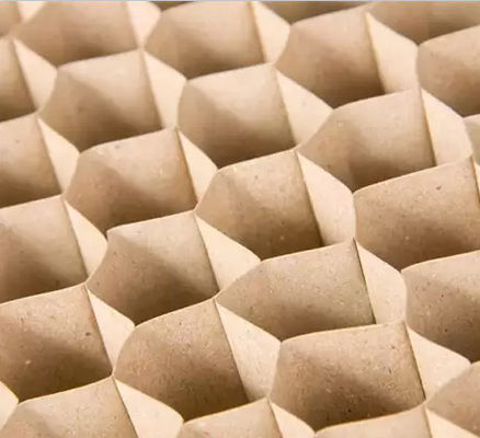 Brown Kraft Paper Honeycomb Core 20mm Ukuran Sel OEM ODM