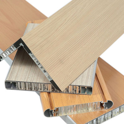 Al3003 Al5052 HPL Honeycomb Board Lantai Dekorasi Berwarna Kayu Untuk Perabotan